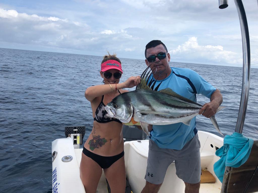 Roosterfish caught in Costa Rica